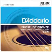 D'Addario EJ16 - Juego de Cuerdas para Guitarra Acústica de Fósforo/Bronce, 012' - 053, Naranja