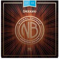D'Addario NB1253 - Cuerdas para guitarra acústica (6 cuerdas, níquel/bronce, talla 12-53), color