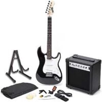 RockJam Superkit Guitarra eléctrica de tamaño completo con amplificador de guitarra, Cuerdas de guitarra, Sintonizador…
