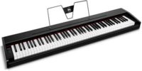 Souidmy - Piano digital, teclado eléctrico compacto de 88 teclas, con teclas semipesadas y melodías de muestra de piano de cola para conciertos, precisión de 24 bits