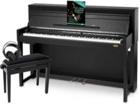 Set Deluxe de piano eléctrónico Classic Cantabile UP-1 SM negro mate