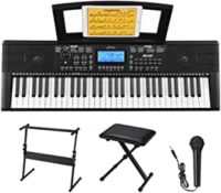 Donner Kit de Teclado Piano Electrico 61 Teclas, Organo Electronico Piano Digital Professional con Soporte de Piano…